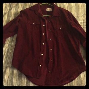 Button up maroon jacket
